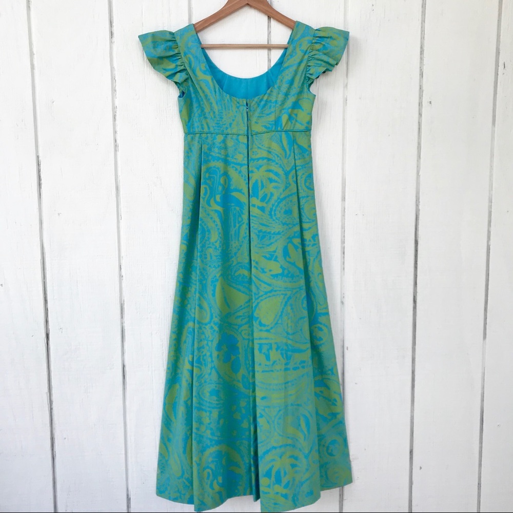 vintage 1960s empire waist maxi dress - Picture 5 of 7